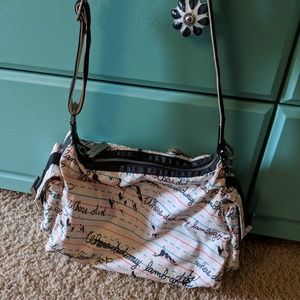 Gwen Stefani penmanship messenger purse l.a.m.b